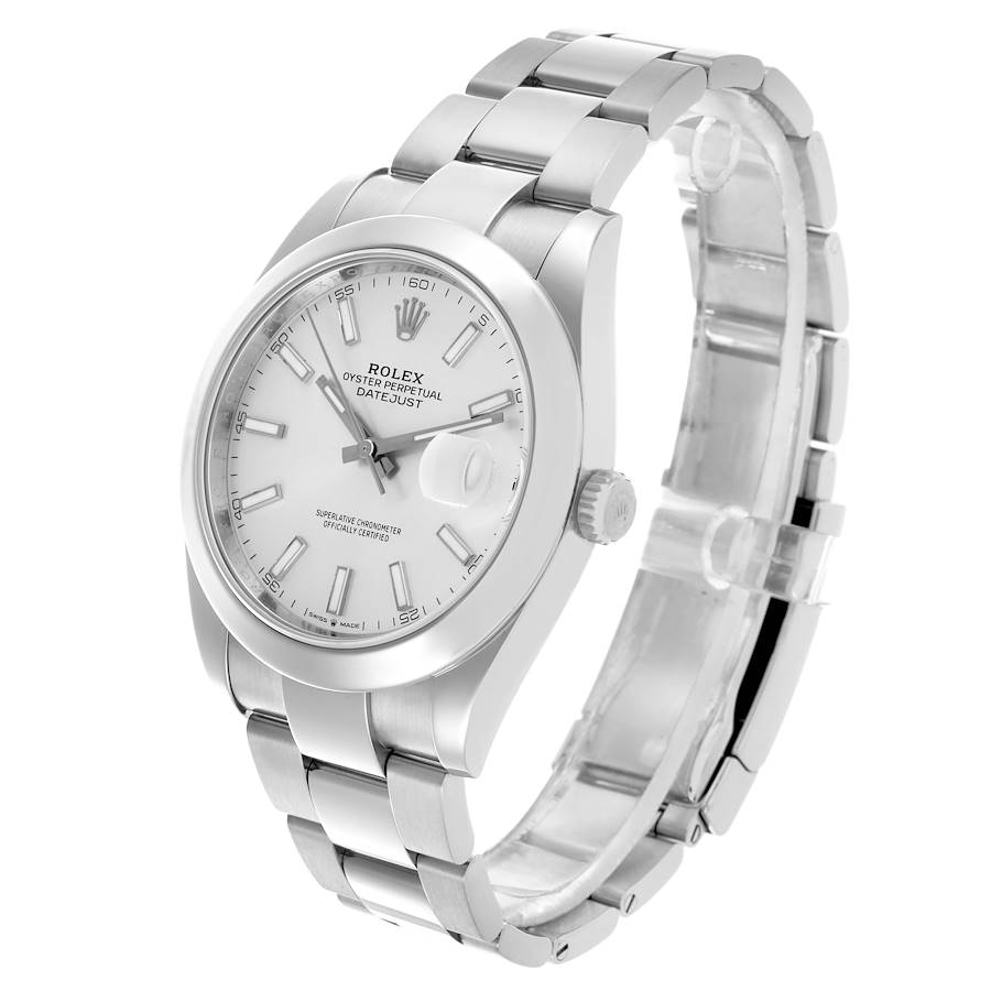 Rolex Datejust 41 Silver Dial Steel Mens Watch 126300 41mm