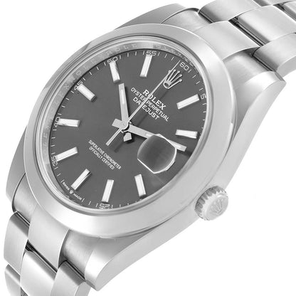 Rolex Datejust 41 Slate Dial Steel Mens Watch 126300 41mm