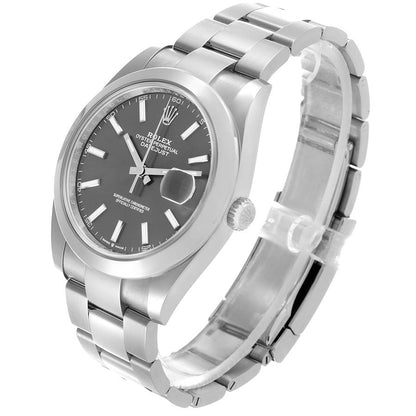 Rolex Datejust 41 Slate Dial Steel Mens Watch 126300 41mm