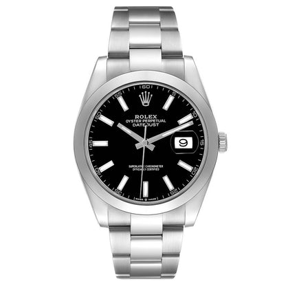 Rolex Datejust 41 Smooth Bezel Steel Mens Watch 126300 41mm
