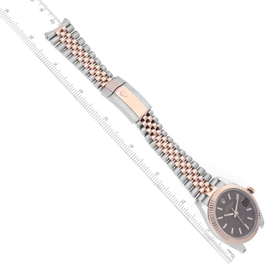 Rolex Datejust 41 Steel Rose Gold Chocolate Dial Mens Watch 126331 41mm