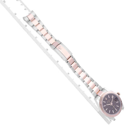 Rolex Datejust 41 Steel Rose Gold Chocolate Dial Mens Watch 126331 41mm
