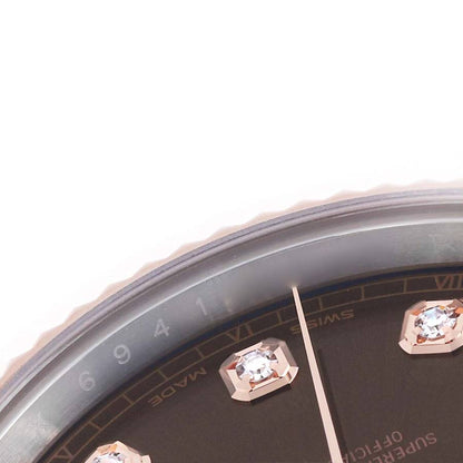 Rolex Datejust 41 Steel Rose Gold Chocolate Diamond Dial Mens Watch 126331 41mm