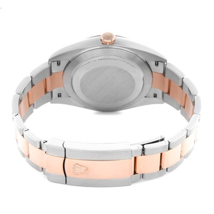 Rolex Datejust 41 Steel Rose Gold Chocolate Diamond Dial Mens Watch 126331 41mm