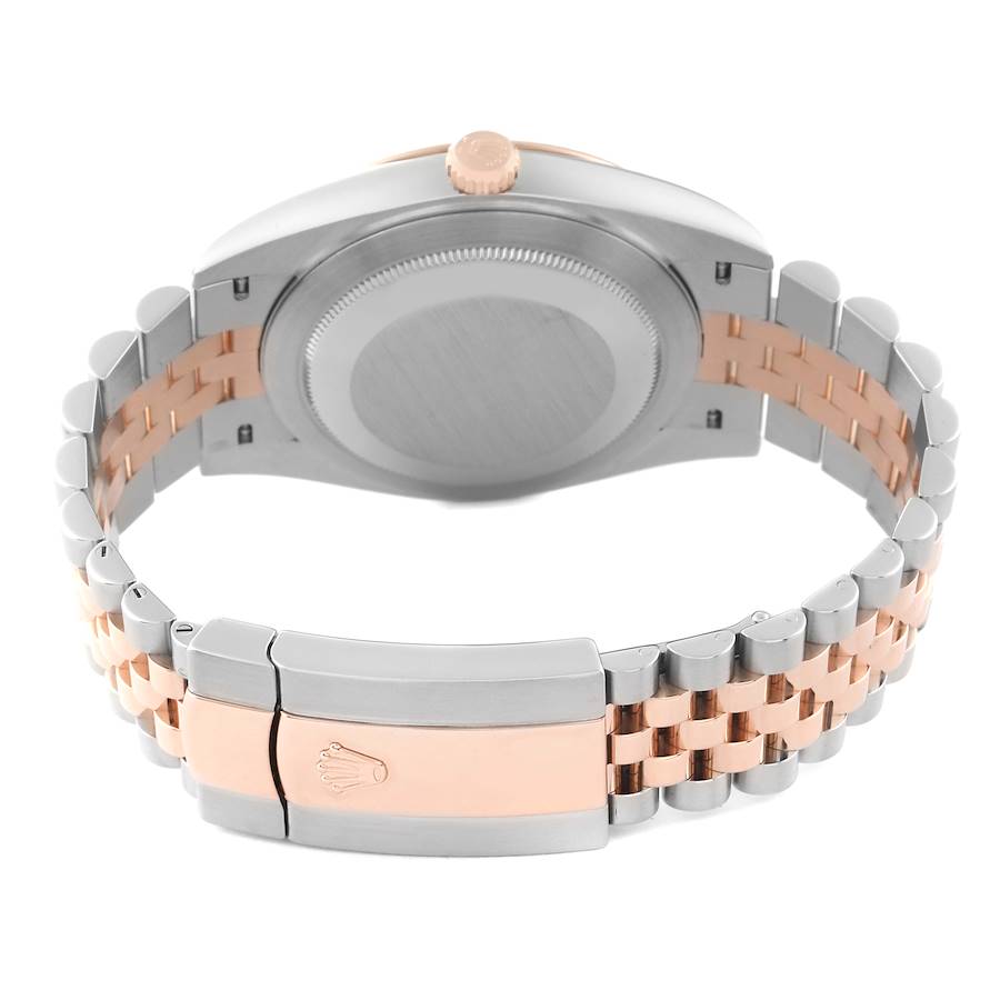 Rolex Datejust 41 Steel Rose Gold Mother Of Pearl Diamond Dial Mens Watch 126331 41mm