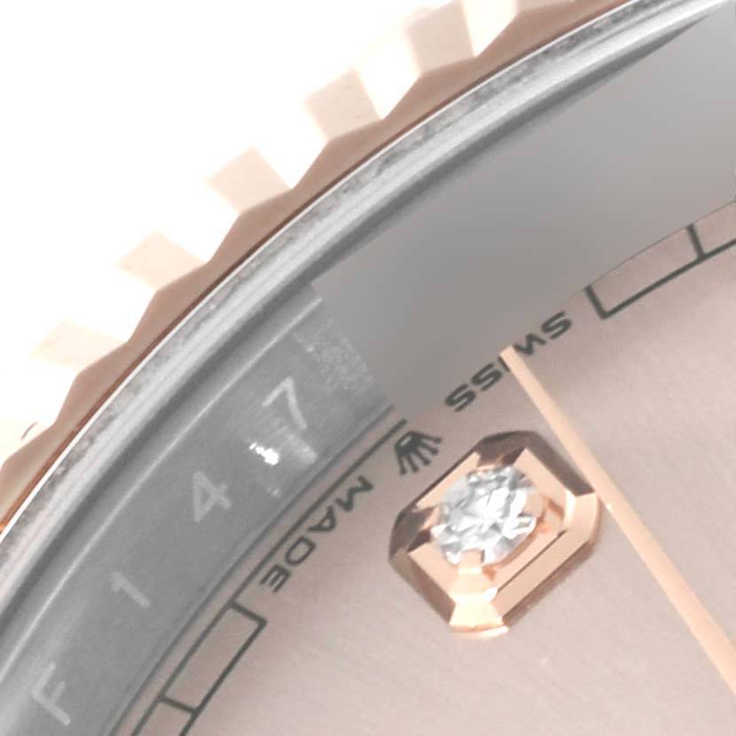 Rolex Datejust 41 Steel Rose Gold Sundust Diamond Mens Watch 126331 41mm