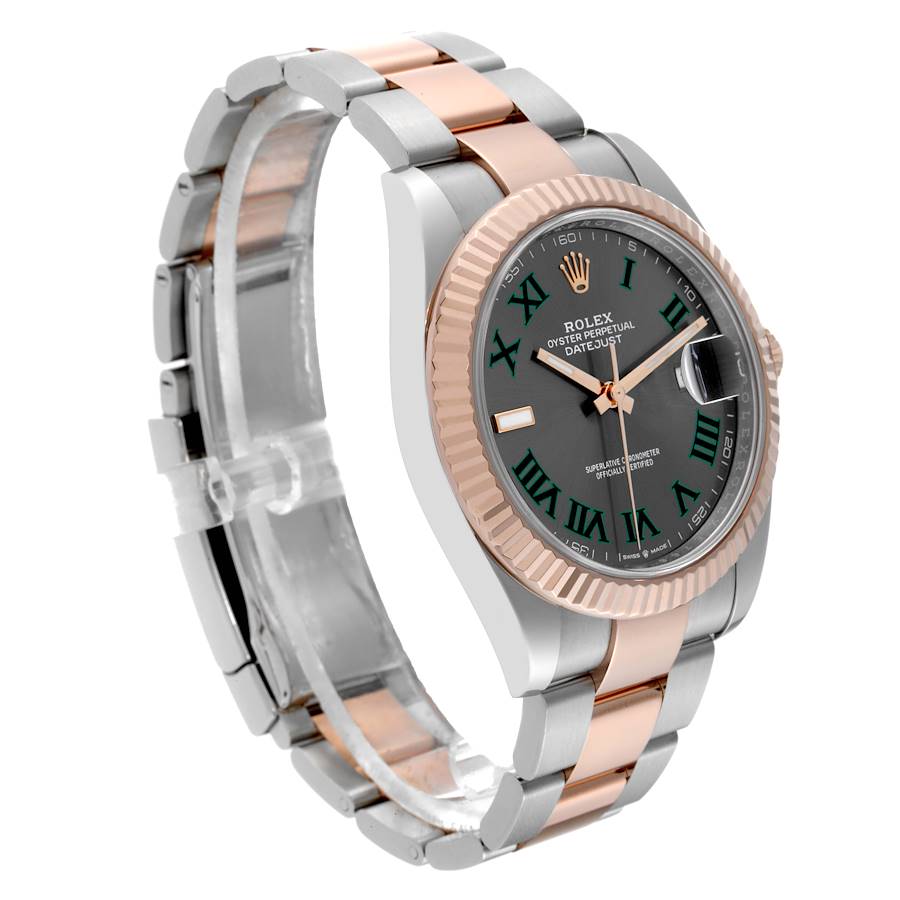 Rolex Datejust 41 Steel Rose Gold Wimbledon Dial Mens Watch 126331 41mm