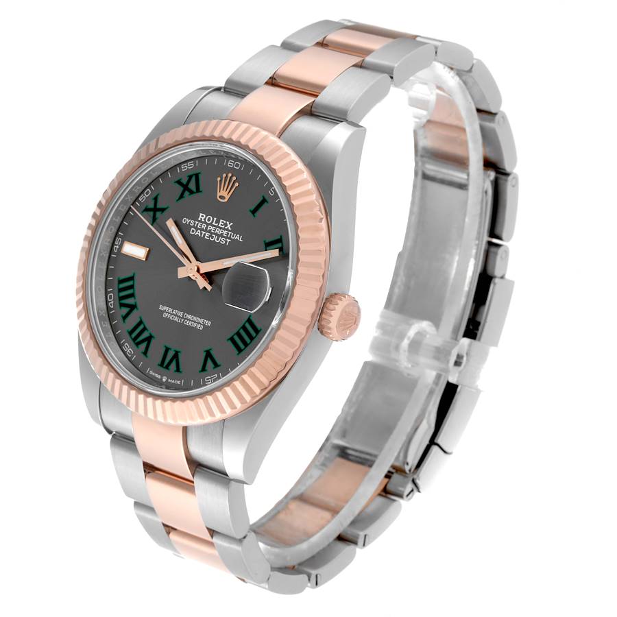 Rolex Datejust 41 Steel Rose Gold Wimbledon Dial Mens Watch 126331 41mm