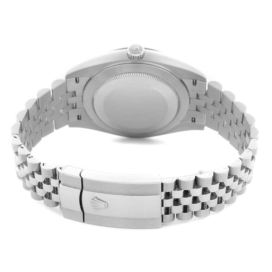 Rolex Datejust 41 Steel White Gold Blue Dial Mens Watch 126334 41mm