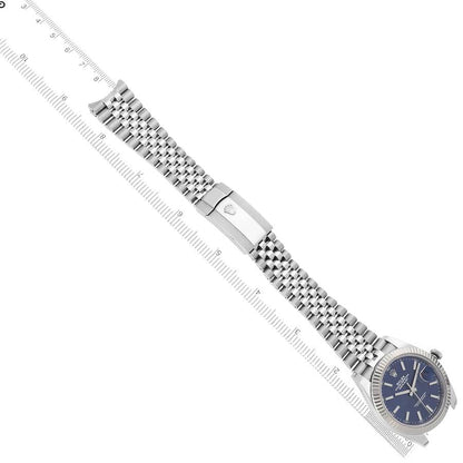 Rolex Datejust 41 Steel White Gold Blue Dial Mens Watch 126334 41mm