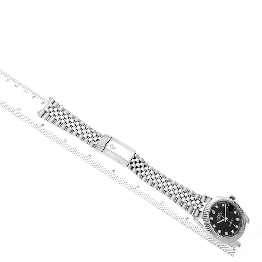 Rolex Datejust 41 Steel White Gold Diamond Dial Mens Watch 126334 41mm