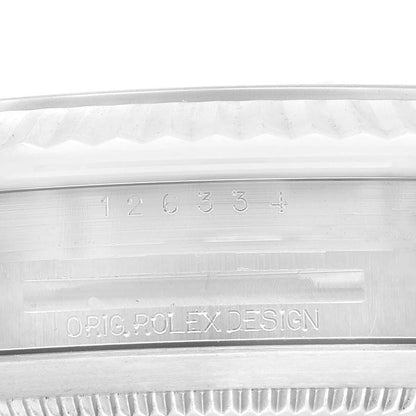 Rolex Datejust 41 Steel White Gold Mint Green Dial Mens Watch 126334 41mm