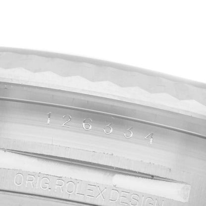 Rolex Datejust 41 Steel White Gold Slate Diamond Dial Mens Watch 126334 41mm