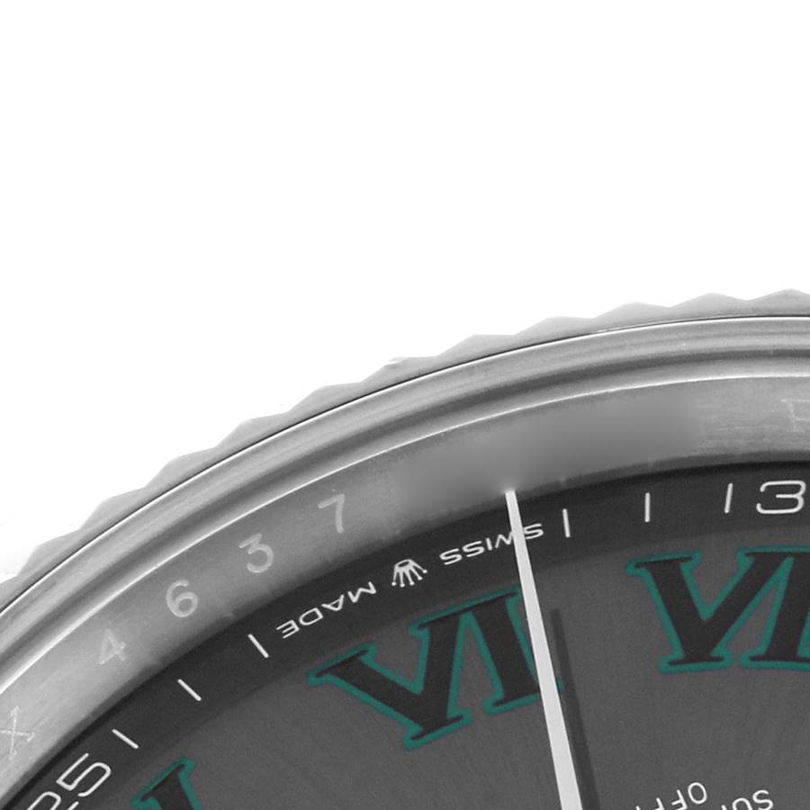Rolex Datejust 41 Steel White Gold Wimbledon Dial Mens Watch 126334 41mm