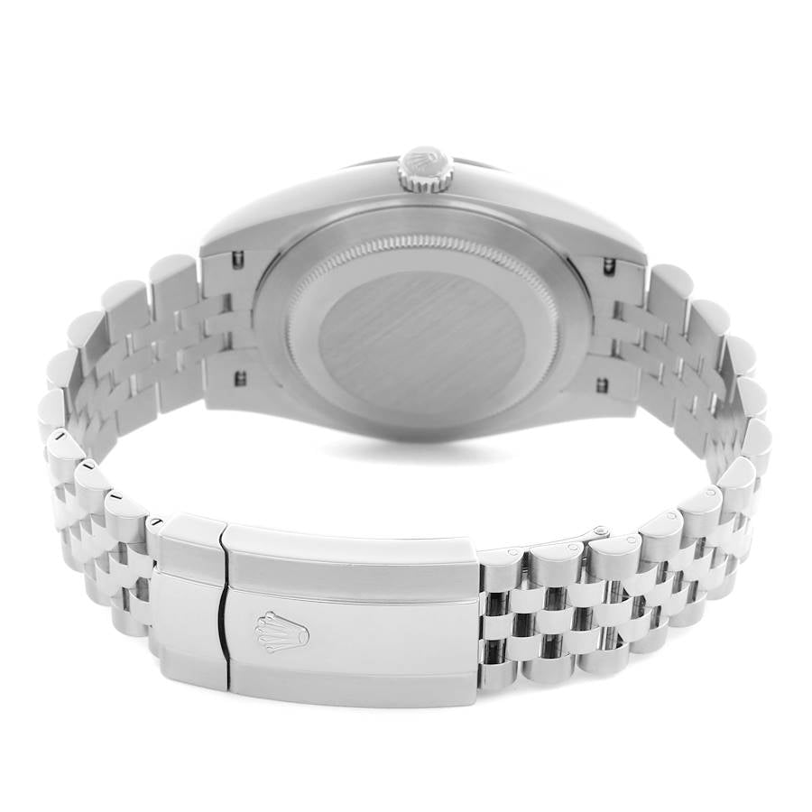 Rolex Datejust 41 Steel White Gold Wimbledon Dial Mens Watch 126334 41mm