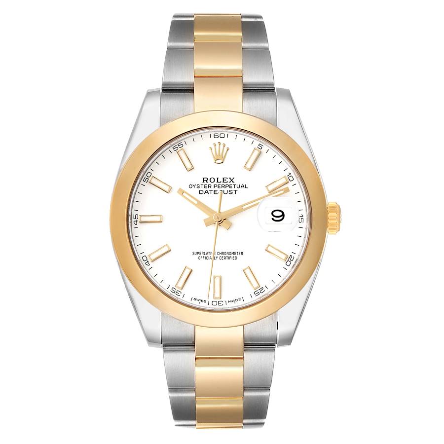 Rolex Datejust 41 Steel Yellow Gold Domed Bezel Mens Watch 126303 41mm