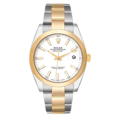 Rolex Datejust 41 Steel Yellow Gold Domed Bezel Mens Watch 126303 41mm
