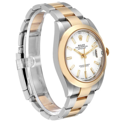Rolex Datejust 41 Steel Yellow Gold Domed Bezel Mens Watch 126303 41mm