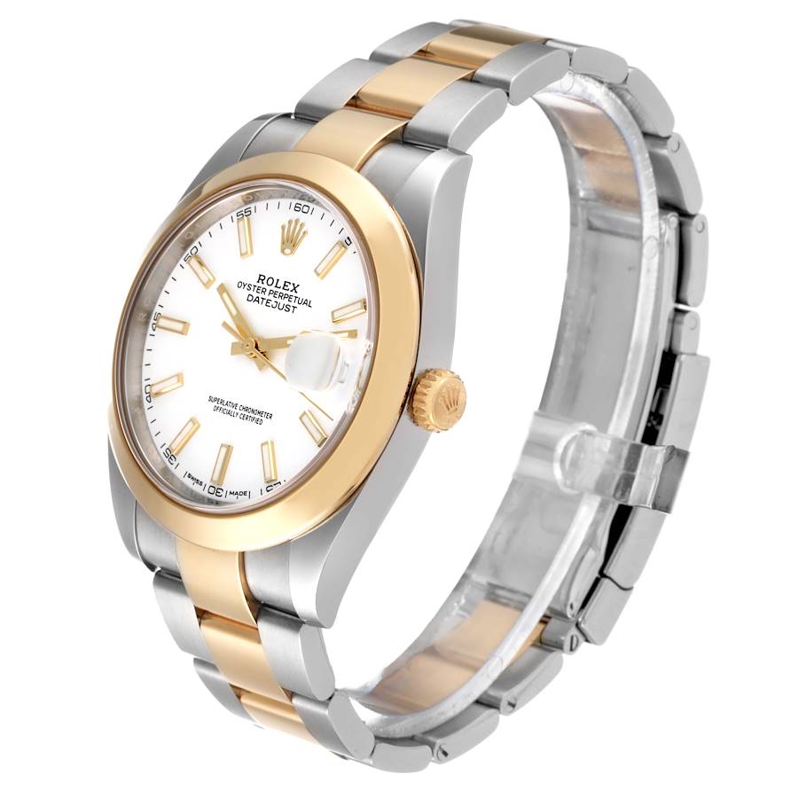 Rolex Datejust 41 Steel Yellow Gold Domed Bezel Mens Watch 126303 41mm