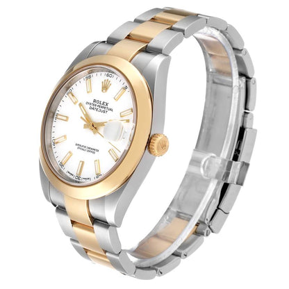 Rolex Datejust 41 Steel Yellow Gold Domed Bezel Mens Watch 126303 41mm
