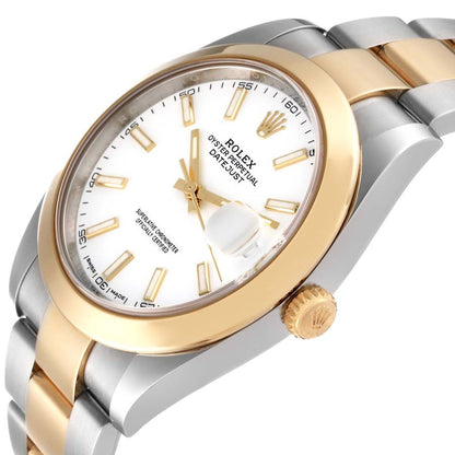 Rolex Datejust 41 Steel Yellow Gold Domed Bezel Mens Watch 126303 41mm