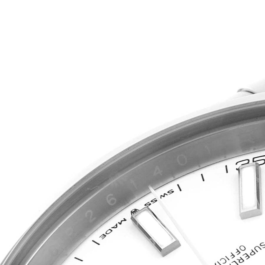 Rolex Datejust 41 White Dial Steel Mens Watch 126300 41mm