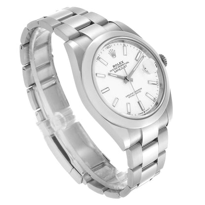 Rolex Datejust 41 White Dial Steel Mens Watch 126300 41mm