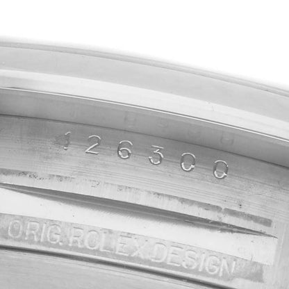 Rolex Datejust 41 White Dial Steel Mens Watch 126300 41mm