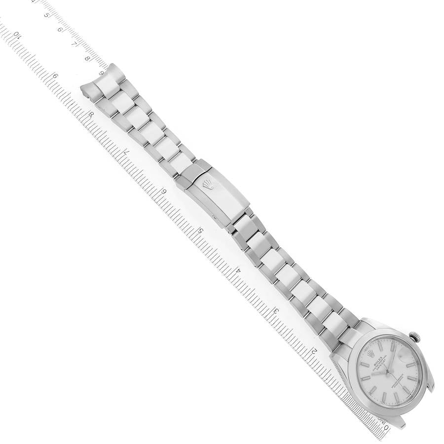 Rolex Datejust 41 White Dial Steel Mens Watch 126300 41mm