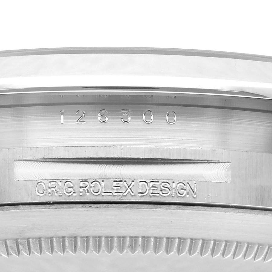 Rolex Datejust 41 White Roman Dial Steel Mens Watch 126300 41mm