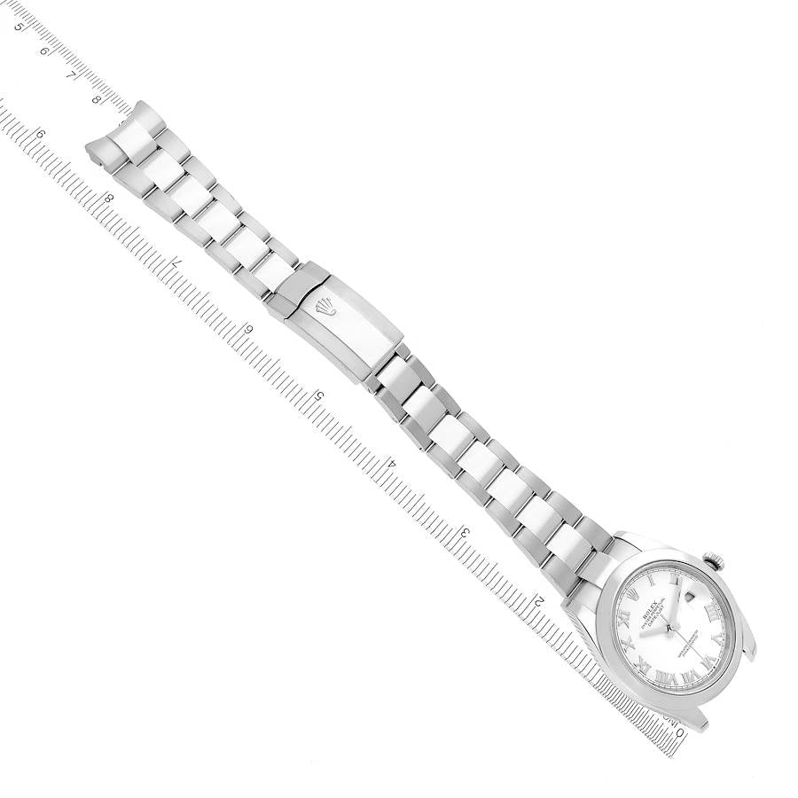 Rolex Datejust 41 White Roman Dial Steel Mens Watch 126300 41mm