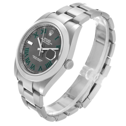 Rolex Datejust 41 Wimbledon Dial Steel Mens Watch 126300 41mm