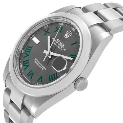 Rolex Datejust 41 Wimbledon Dial Steel Mens Watch 126300 41mm