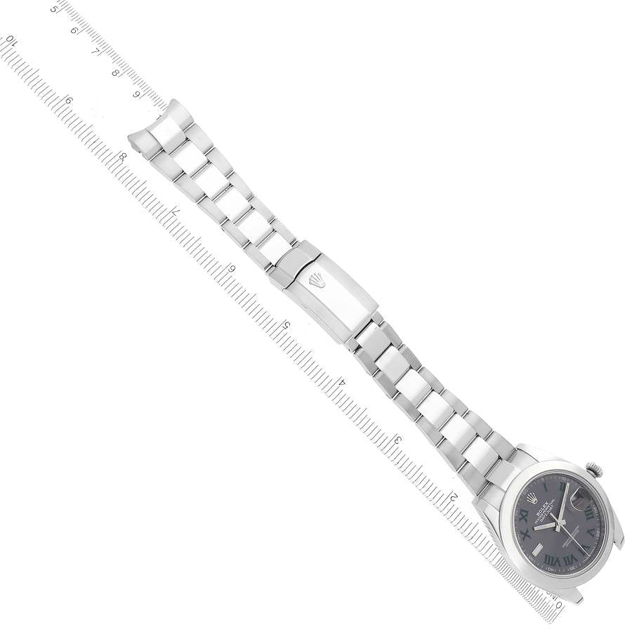 Rolex Datejust 41 Wimbledon Dial Steel Mens Watch 126300 41mm