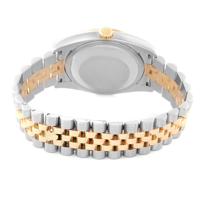 Rolex Datejust Champagne Dial Steel Yellow Gold Diamond Men's Watch 116243 36mm