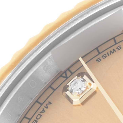 Rolex Datejust II 41 Steel Yellow Gold Diamond Dial Mens Watch 116333 41mm