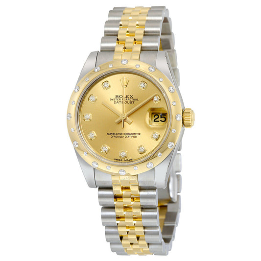 Rolex Datejust Lady 31 Champagne Dial Stainless Steel and 18K Yellow Gold Jubilee Bracelet Automatic Watch 178343CDJ