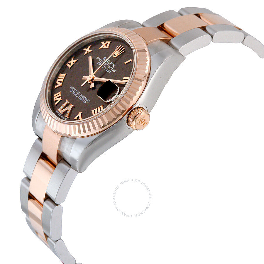 Rolex Datejust Lady 31 Chocolate Brown Dial Stainless Steel and 18K Everose Gold Oyster Bracelet Automatic Watch 178271CHRDO