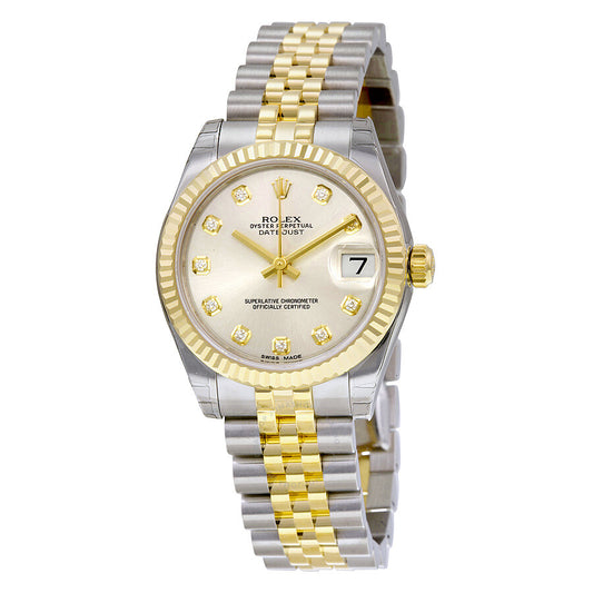 Rolex Datejust Lady 31 Silver Dial Stainless Steel and 18K Yellow Gold Jubilee Bracelet Automatic Watch 178273SDJ