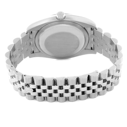 Rolex Datejust 36 Steel White Gold Blue Dial Mens Watch 116234 36mm