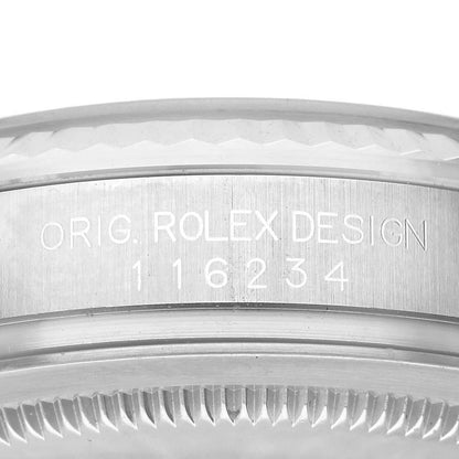 Rolex Datejust 36 Steel White Gold Silver Diamond Dial Mens Watch 116234 36mm