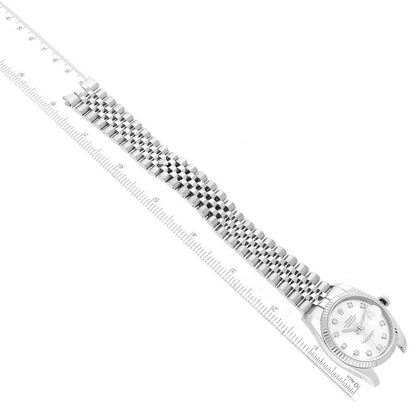 Rolex Datejust 36 Steel White Gold Silver Diamond Dial Mens Watch 116234 36mm