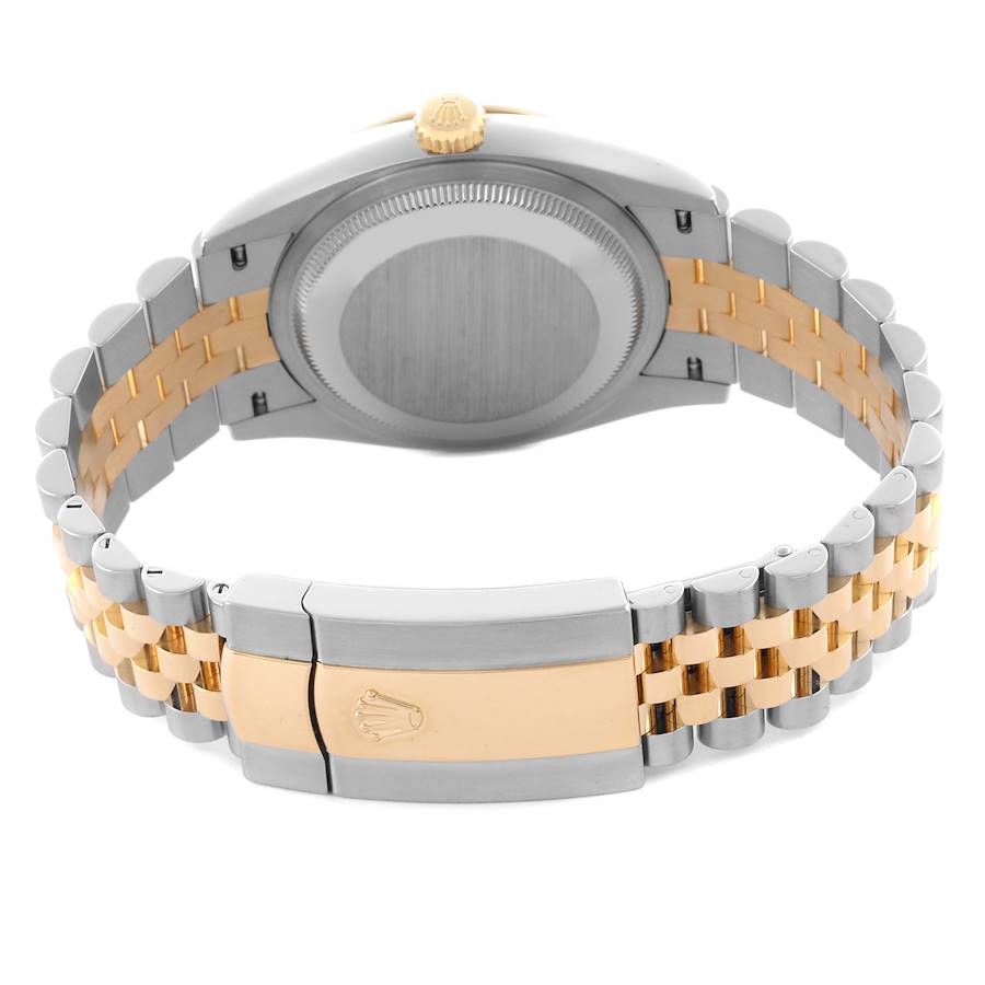 Rolex Datejust 36 Steel Yellow Gold Golden Palm Dial Mens Watch 126233 36mm