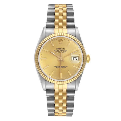 Rolex Datejust Steel Yellow Gold Vintage Mens Watch 16013 36mm