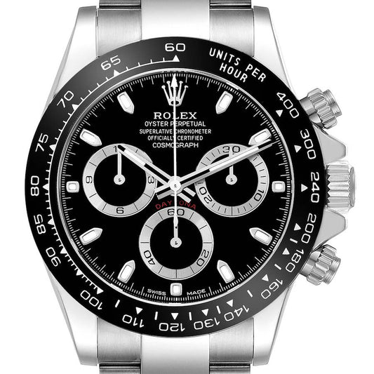 Rolex Daytona Chronograph Black Dial Steel Mens Watch 116500LN 40mm