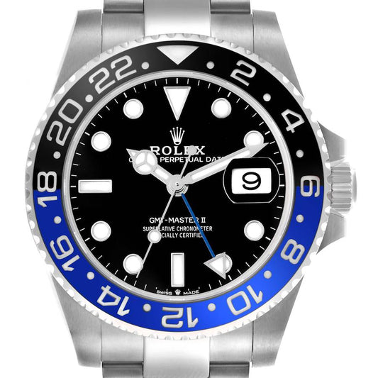 Rolex GMT Master II Black Blue Batman Bezel Steel Mens Watch 126710BLNR (Batman) 40mm