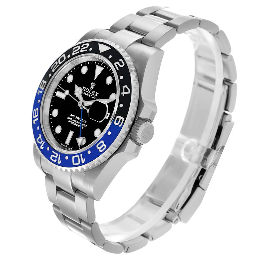 Rolex GMT Master II Black Blue Batman Bezel Steel Mens Watch 126710BLNR (Batman) 40mm