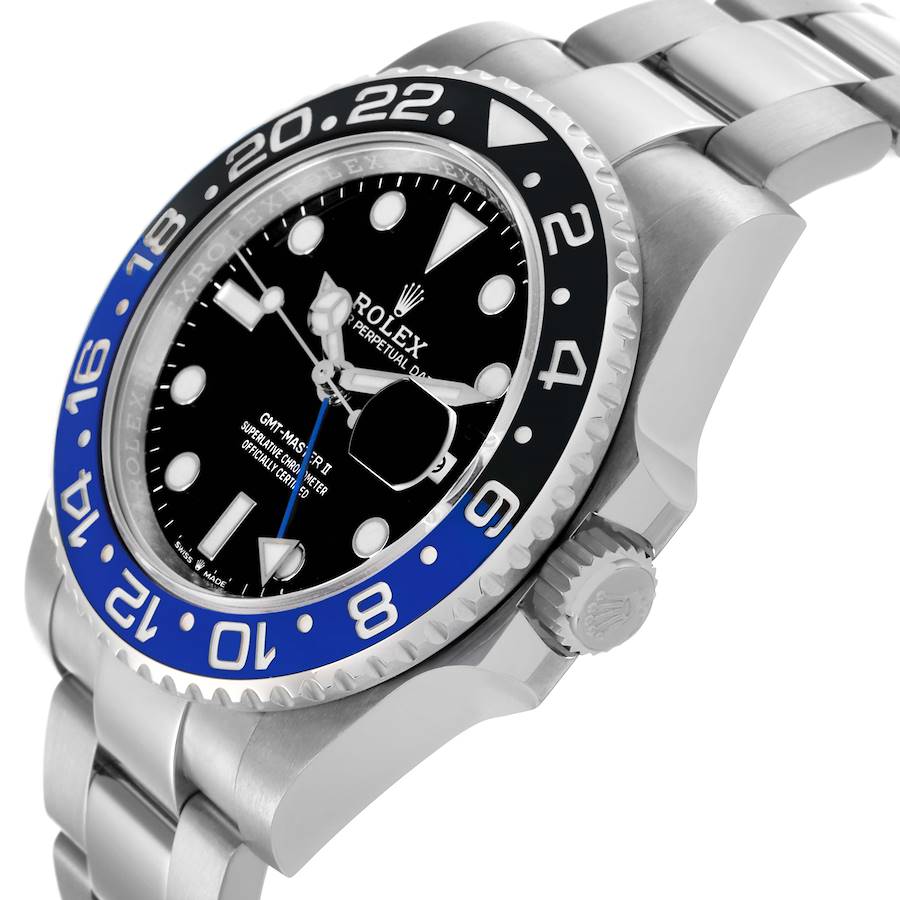Rolex GMT Master II Black Blue Batman Bezel Steel Mens Watch 126710BLNR (Batman) 40mm