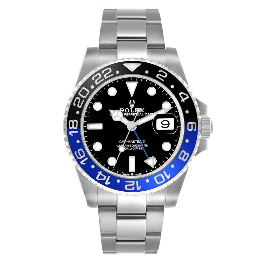 Rolex GMT Master II Black Blue Batman Bezel Steel Mens Watch 126710BLNR (Batman) 40mm