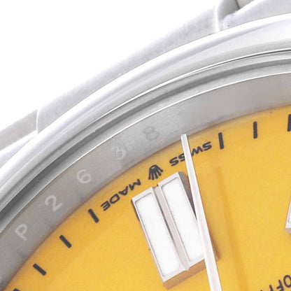 Rolex Oyster Perpetual 41 Yellow Dial Steel Mens Watch 124300 41mm